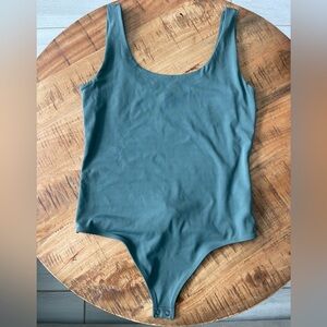 Express Body Contour sage green bodysuit